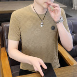 84150-P28欧货短袖t恤男2024夏季潮牌潮修身半袖圆领烫钻男士潮，男装T恤，电商D310B