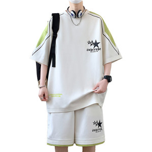 TZ24355-特P50短袖t恤套装男夏季学生一套休闲青少年半袖夏装潮图片