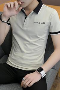 8712-P30衫男士短袖t恤夏季薄款翻领半袖商务休闲潮牌衣图片