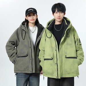 79010-特P268连帽羽绒服男冬季新款潮牌帅气加厚青少年工装外套图片