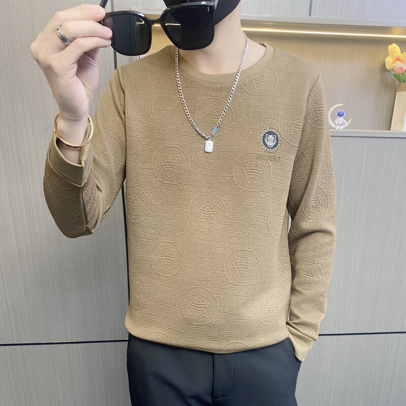 W3401-特P35社会小伙圆领卫衣男士长袖t恤潮流青年打底衫上衣,男装卫衣,电商D310B