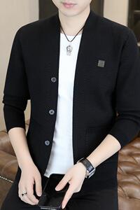 84825-P60 秋季开衫毛衣男长袖针织衫外套图片