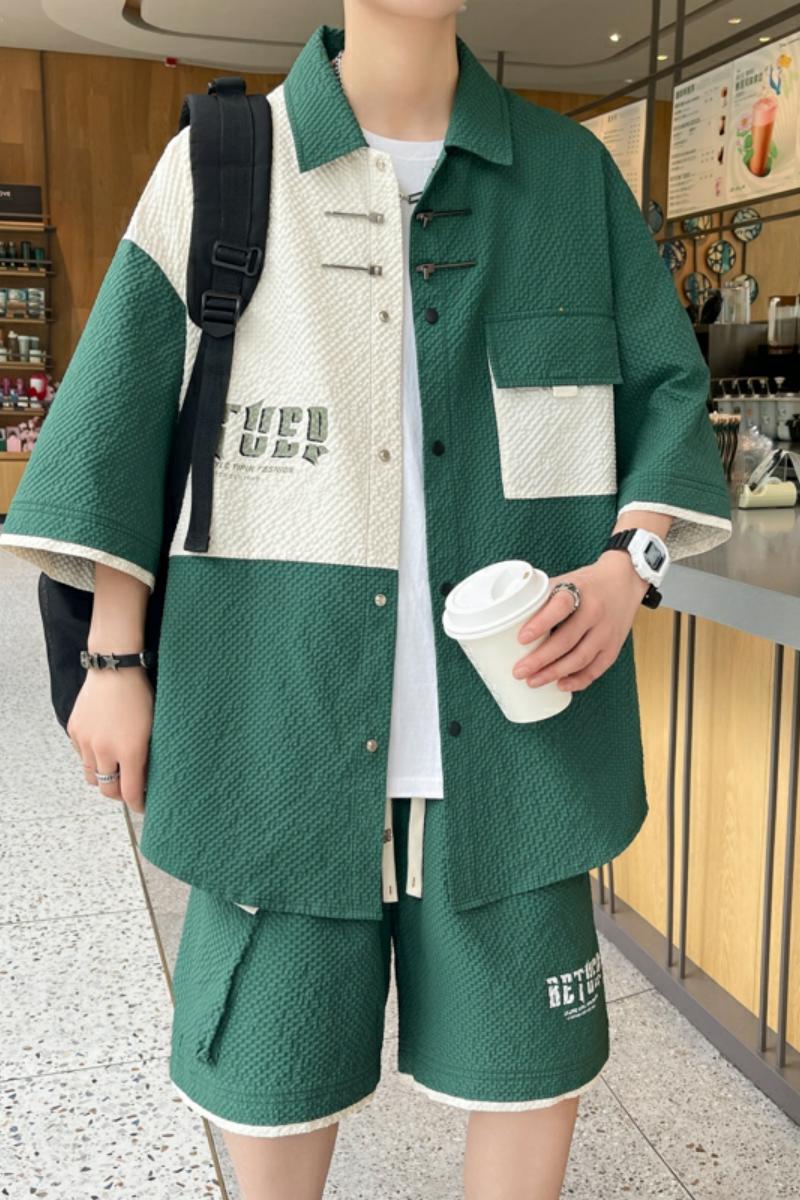 84315-特P55新中式风套装得物新款来袭潮套装可二开,男装休闲套装,电商D310B