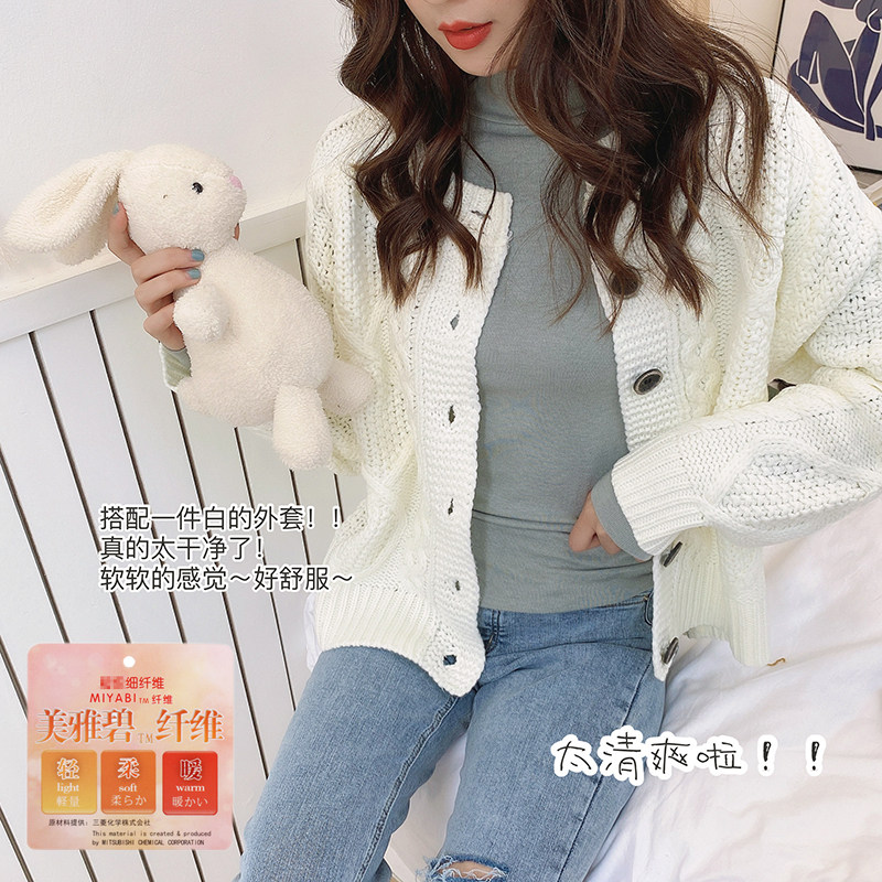 MEIYABI 하프 하이 칼라 슈퍼 다재다능한 일본식 자체 발열 열 속옷 가을 옷 타이트 탑 여성용 외부 착용 셔츠