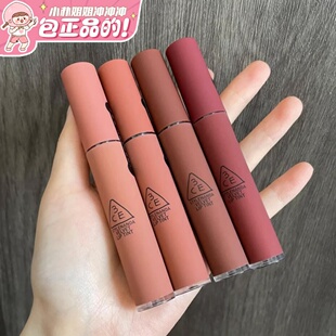 3ce唇釉丝绒雾面哑光裸色口红taupe砖红棕childlike苦咖色烂番茄