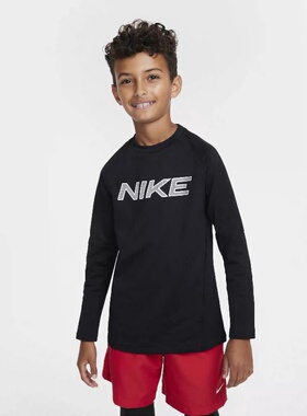 Nike pro耐克男大童紧身长袖T恤运动训练速干加绒保暖HF4362-010