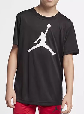 Nike耐克air Jordan飞人大童篮球短袖T恤速干排汗透气HA2543-023