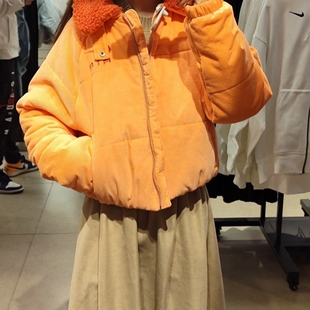 Nike耐克女子灯芯绒棉服外套短款 871 加厚保暖翻领潮流正DQ6931