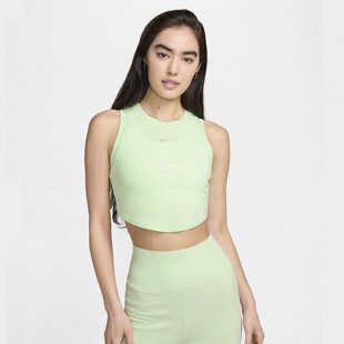 Nike耐克女子运动休闲背心刺绣小勾速干透气圆领潮FB8280 376 104