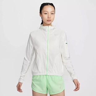 Nike耐克跑步外套夹克女速干连帽拒水轻盈弹性可收纳HJ3948 133