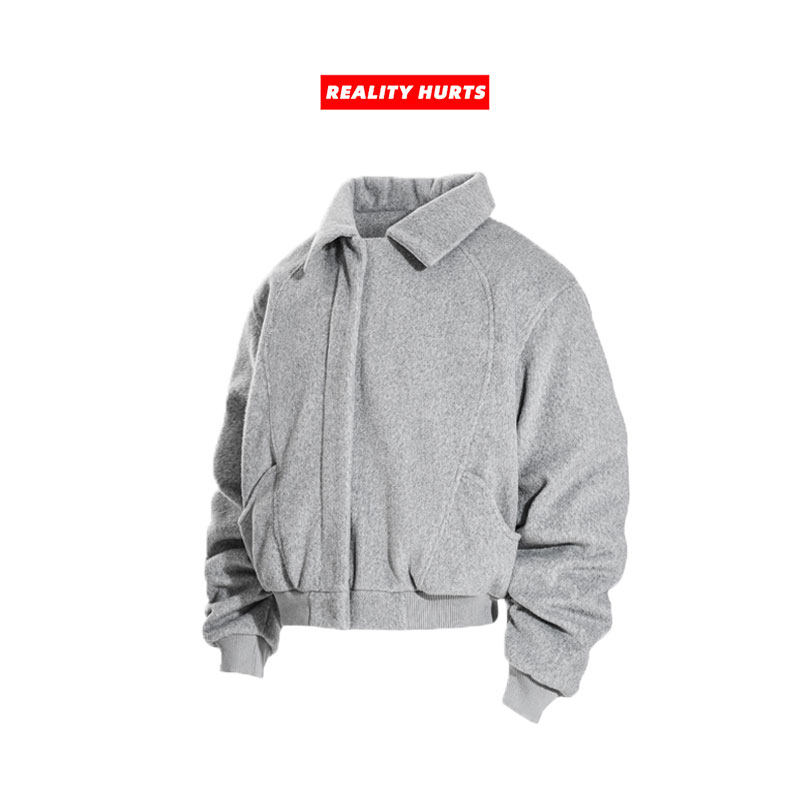 秋冬季美式复古夹克外套男生翻领