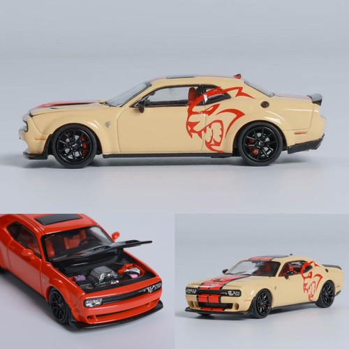 SH 1:64 道奇地狱猫Dodge SRT Hellcat可开前盖 合金汽车模型收藏