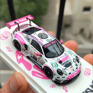 SR 1:64 保时捷911 GT3 R 铁娘子 赛道版  合金汽车模型收藏