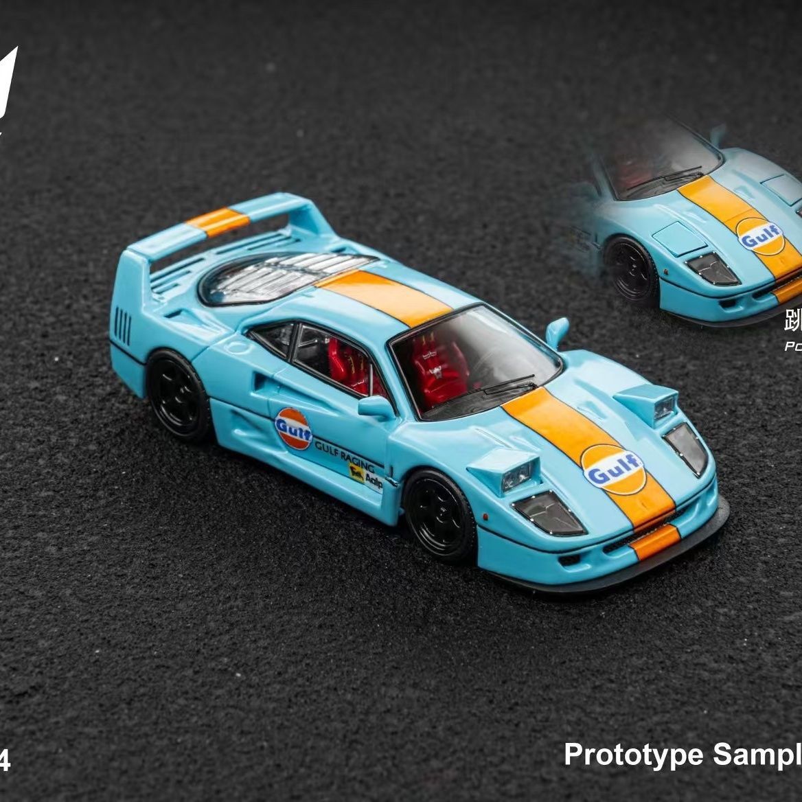 FY 1:64 法拉利F40 海湾涂装可翻灯 经典超跑合金汽车模型