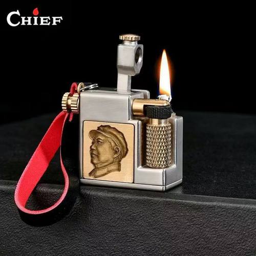 首领小方块煤油打火机金属刻字潮