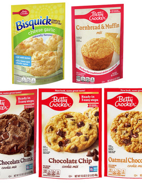 美国Betty Crocker Cookie Mix贝蒂妙厨曲奇饼干粉巧克力碎燕麦