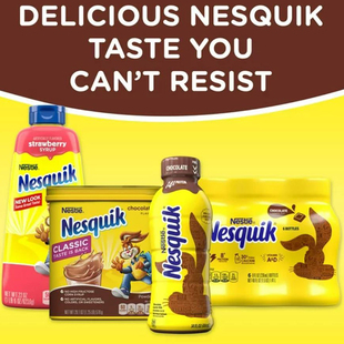 美國雀巢草莓味巧克力味沖飲粉草莓奶昔Nestle Flavor Nesquik