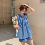 小心机冷淡风无袖上衣短裤两件套装女夏又a又飒盐系小个子御姐，女装，浙宝191（原浙宝008）
