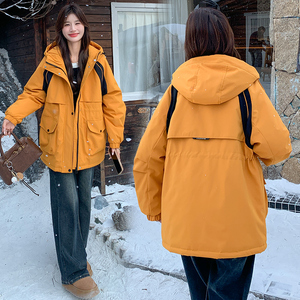 拼色冲锋衣加厚连帽派克羽绒服外套A127-P235-K352图片