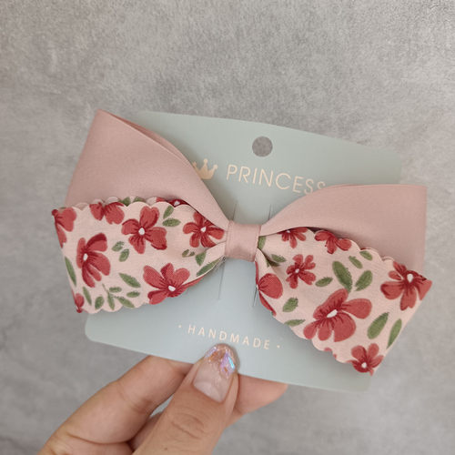 囡豆儿马尾夹织带法式甜美原创