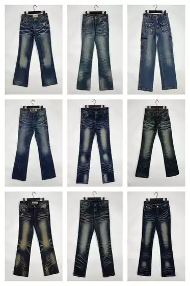 Vintage Y2K Flared Denim Jeans for Women, Retro Low-Rise Bell-Bottom Pants, All-Season Chic & Edgy