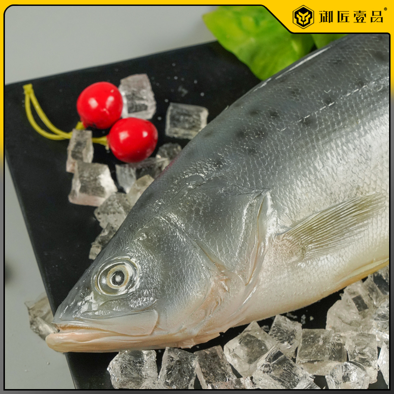 仿真海鲈鱼模型假海鲜水产七星鱼海鱼鲈鱼仿真海鲜博物馆直播道具