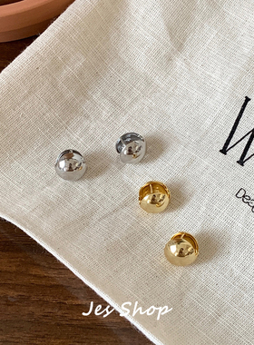 Jes Shop韩版圆球耳钉小众轻奢高级感耳饰2023新款ins风耳环耳扣