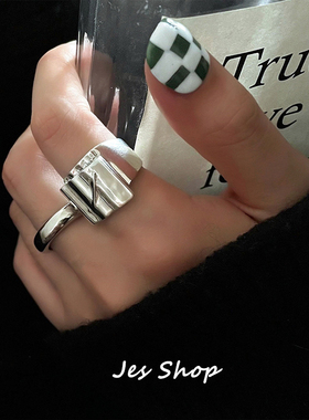 Jes Shop韩国东大门戒指重工叠戴时尚简约复古指环女个性潮流戒指