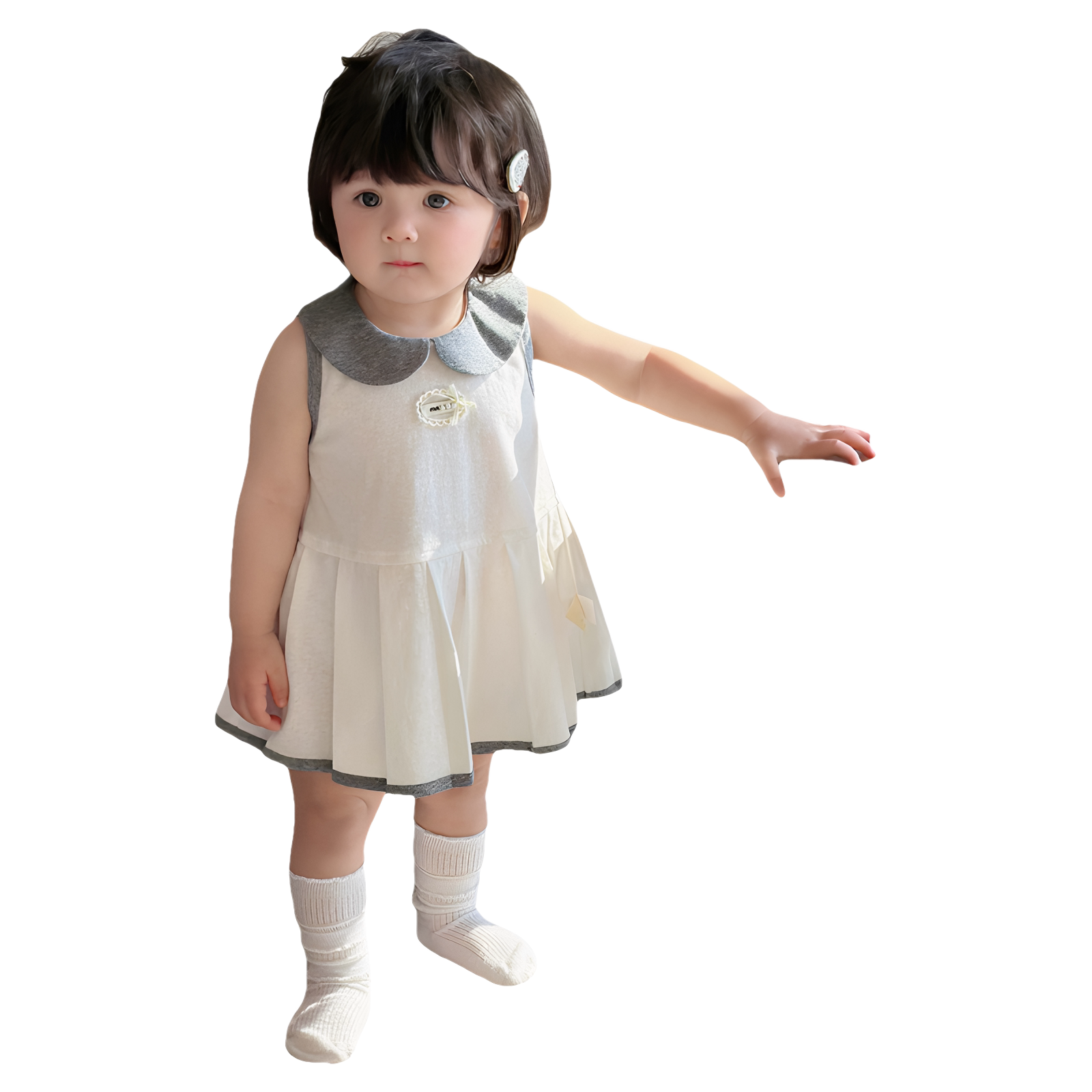 法国URCINS夏天韩国童装一岁女宝宝衣服小香风裙子洋气儿童背心裙