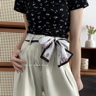 柳吴伟古着高级感丝巾腰带女款民族风2025新款腰间裤子皮带配饰潮