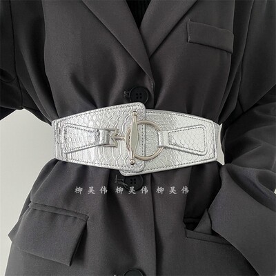 美式y2k金色银色腰带配衣服收腰