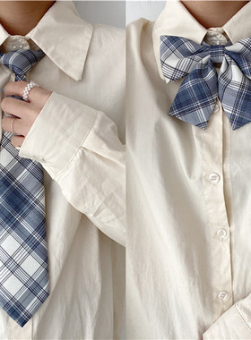 日系制服领带装饰连衣裙甜美