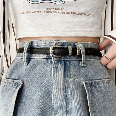 小皮带女~韩版小腰带真皮~