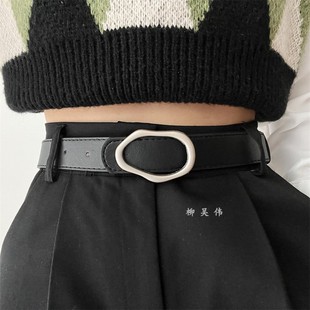 百搭2026新款 带男款 牛仔裤 饰简约男裤 腰带女装 设计感小众皮带女款