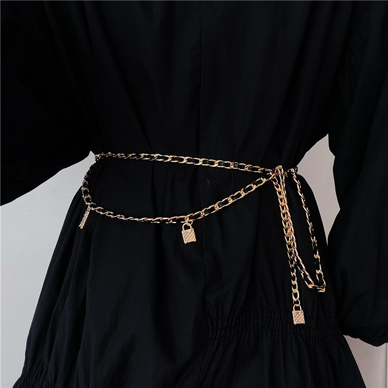 小香风金属腰链百搭腰带配饰