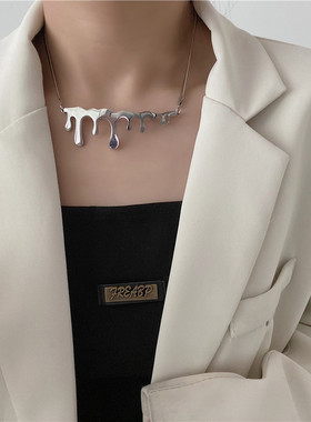 ins水滴冷淡风高级感不掉色项链