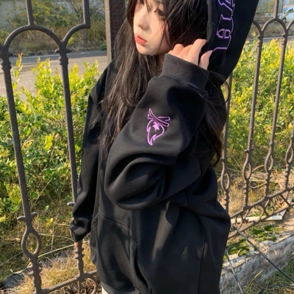 美式复古火焰字母印花连帽卫衣女秋冬加绒休闲宽松高街国潮牌外套,女装/女士精品,卫衣/绒衫,淘宝优惠券,粉丝福利购,淘宝优惠卷