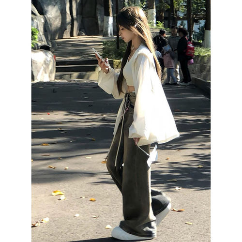 2026新款白色长袖防晒服女夏季宽松oversize轻薄透气百搭休闲外套