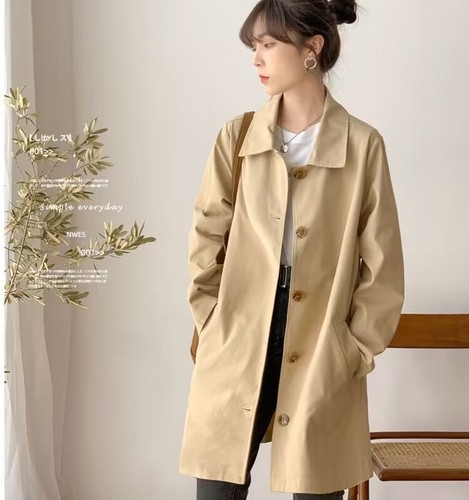 学生百搭中长款外套宽松显瘦