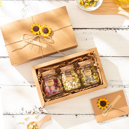 花茶礼盒玫瑰茉莉组合装员工生日美业酒店年会伴手礼新年礼物实用