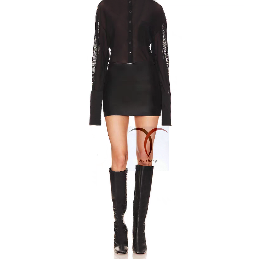 短裙包身简约修身简洁皮裙厂价