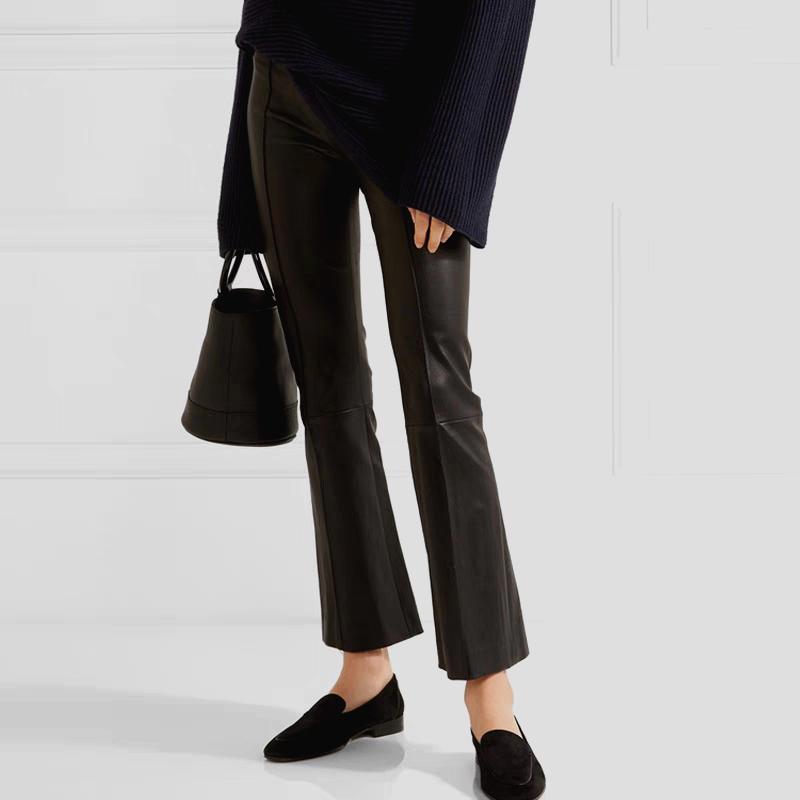 无痕高腰微喇叭裤九分厂价