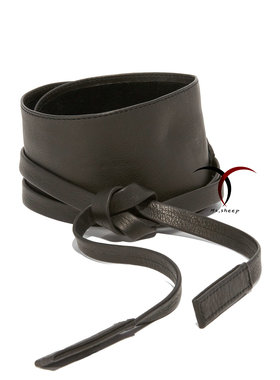 百搭新款欧美范儿小羊皮腰带腰封女百搭正反双面皮