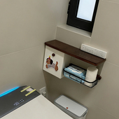 高级感卫生间置物架马桶旁边壁挂式 纸巾盒抽纸盒收纳柜厕所厕纸盒