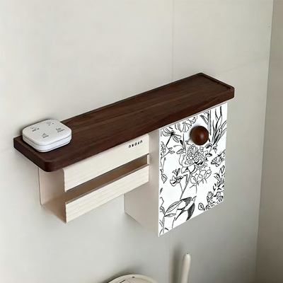 法式复古燕子卫生间纸巾盒置物架马桶旁边侧边壁挂式收纳盒厕纸盒