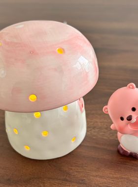 loopy小海狸露比玩偶蘑菇小夜灯