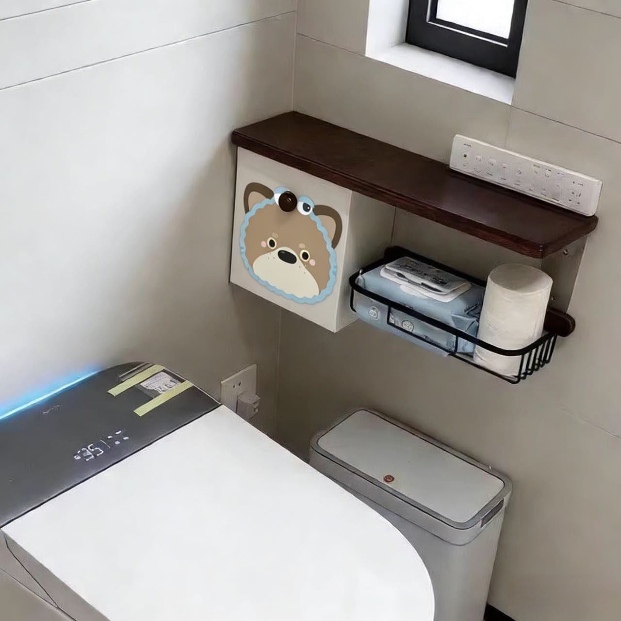 中古风卫生间纸巾盒壁挂置物架上厕所卫生纸手机放置收纳架储物柜,家庭/个人清洁工具,浴室角架/置物架,淘宝优惠券,粉丝福利购,淘宝优惠卷