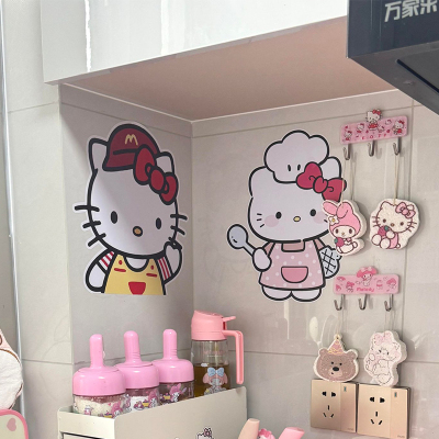 hellokitty凯蒂猫厨房推拉门贴纸