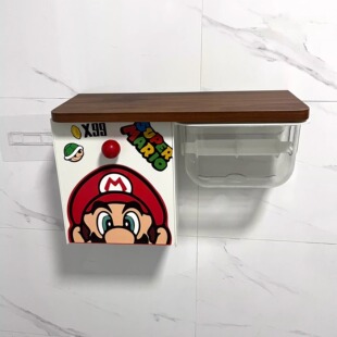 马里奥卫生间马桶后方墙上置物架厕所窄缝姨妈巾卫生巾收纳盒壁挂