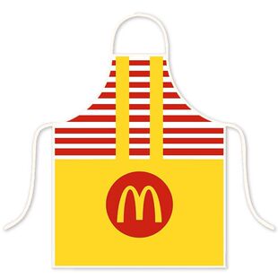 麦当劳创意围裙家用高颜值厨房防油防污围腰烹饪工作服做饭专用罩
